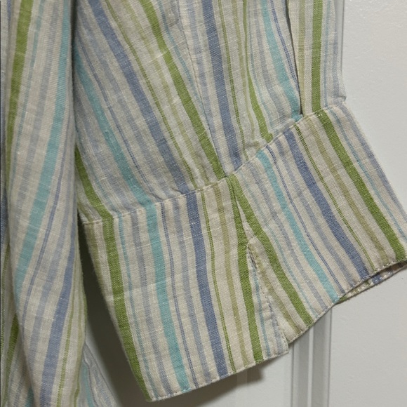 Lafayette 148 New York Multicolor Striped Shirt - Picture 9 of 14